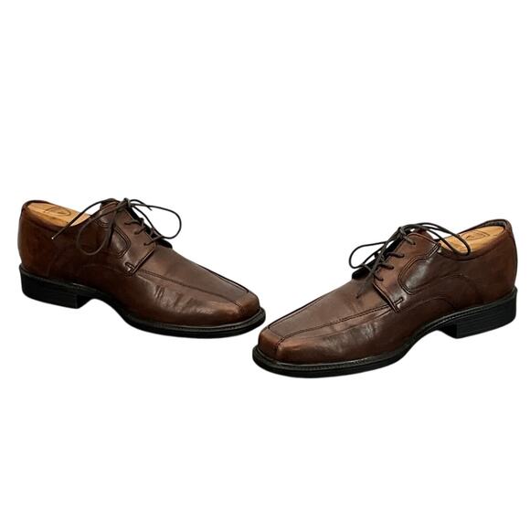 Bostonian Brown Leather Lace Up Dressy Derby Oxford Shoe Men 8M - Picture 5 of 11